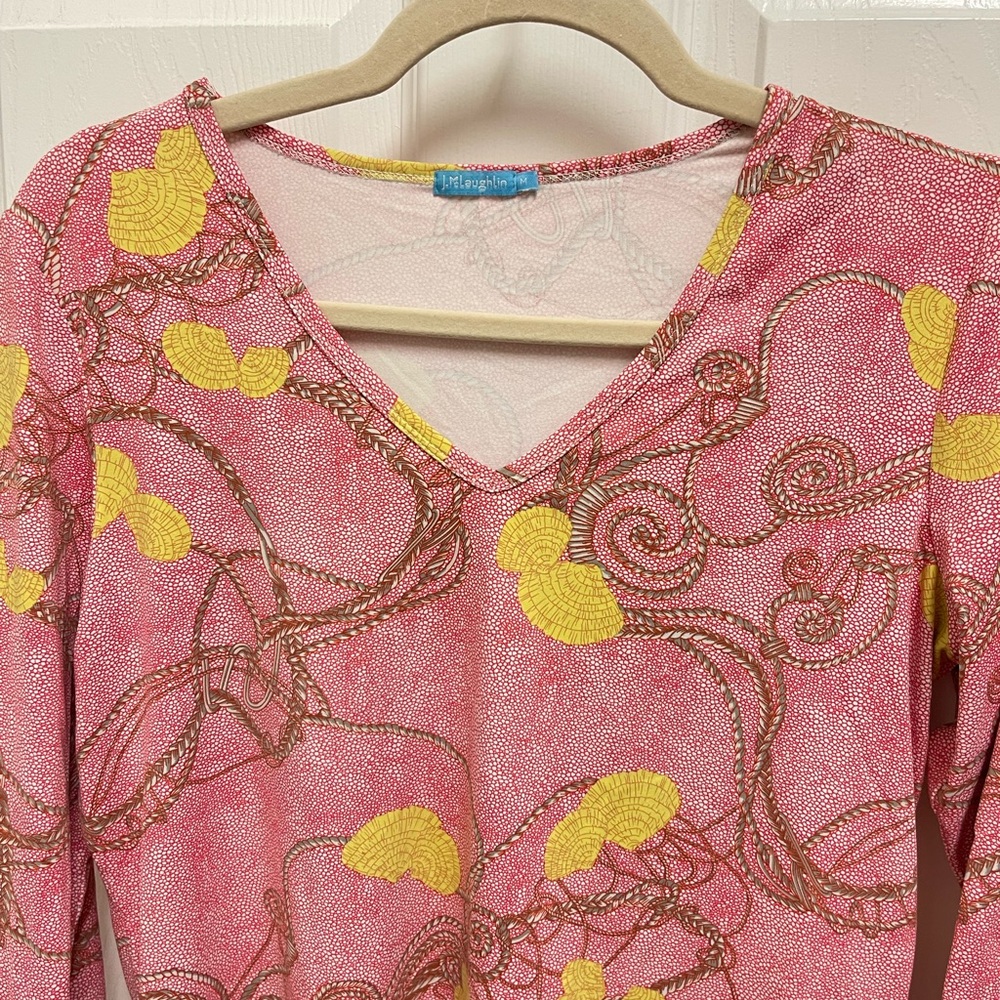J. Mclaughlin Scroll Pattern Top - image 3
